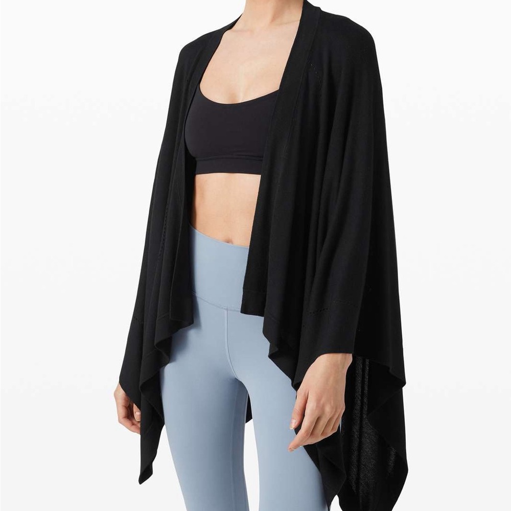Lululemon Athletica Black Drape Cardigan